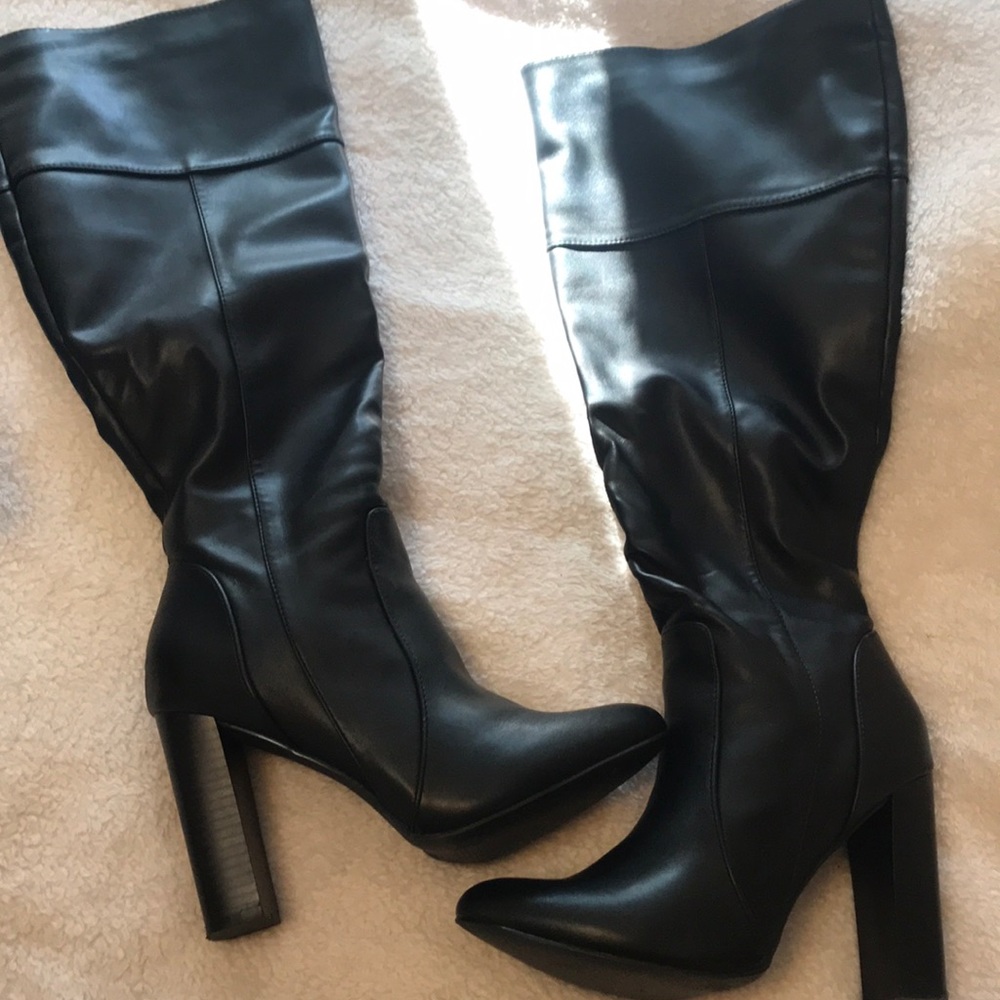 Sociology Black Wide Calf Boot 8.5